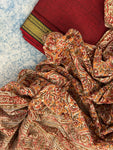 Handwoven Handcrafted Mangalagiri Kalamkari Kurta Dupatta Set