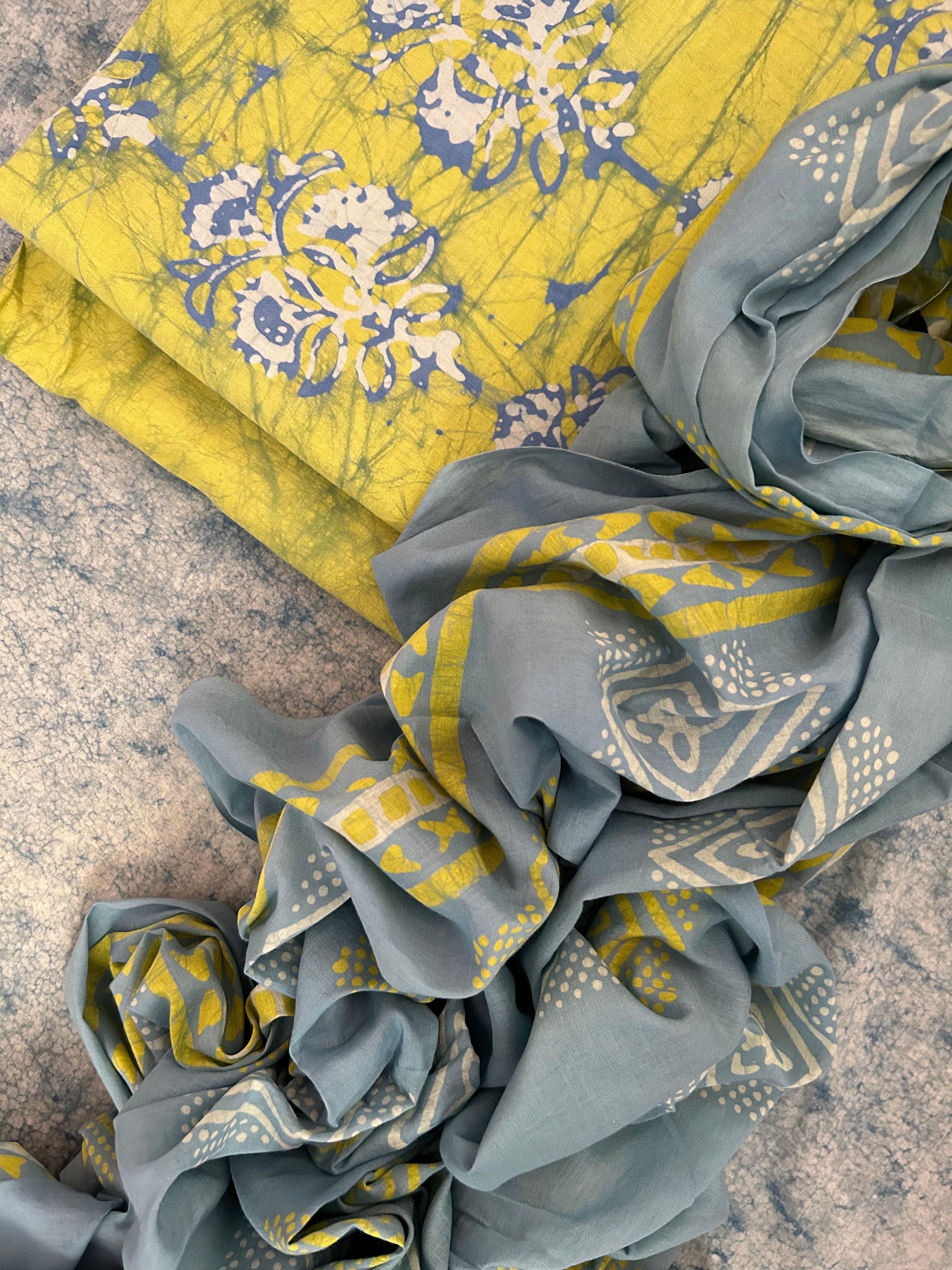 Handblock Batik Cotton Suit