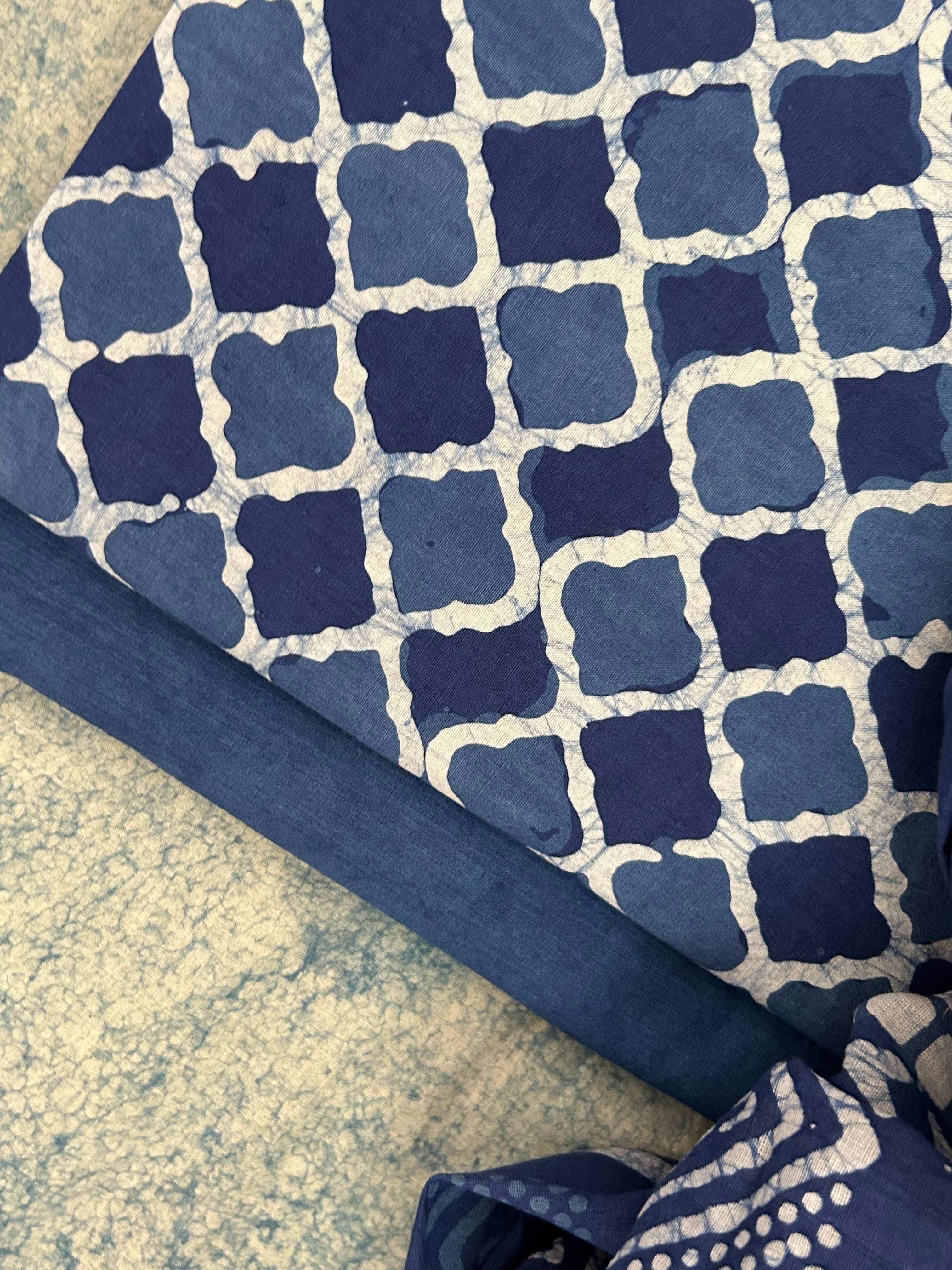 Handblock Batik Cotton Suit