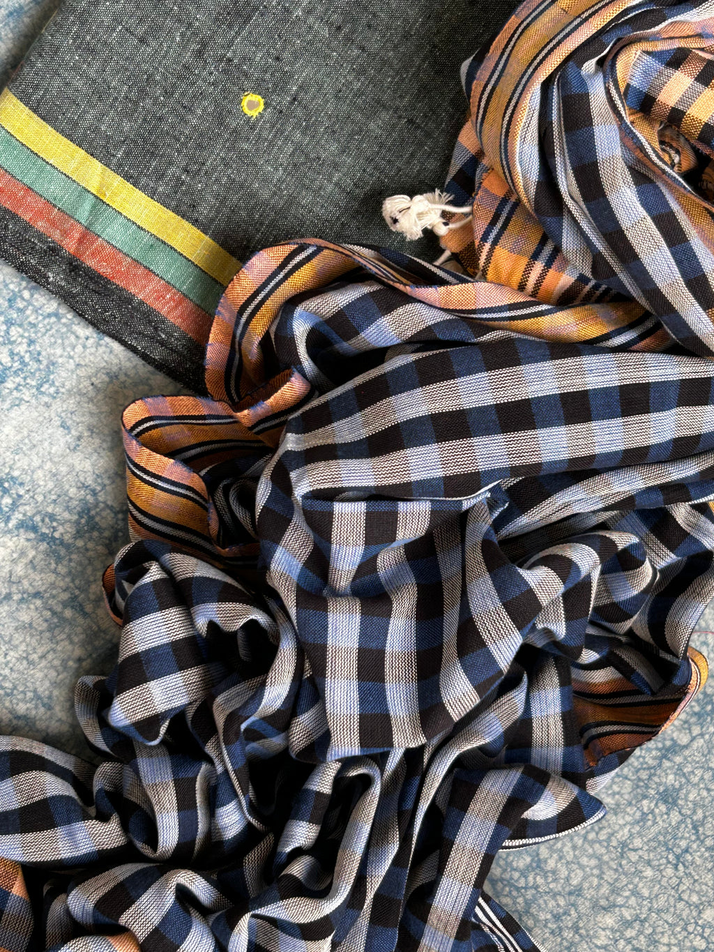 Handwoven Kala Cotton Bhujodi Kurta Dupatta Set