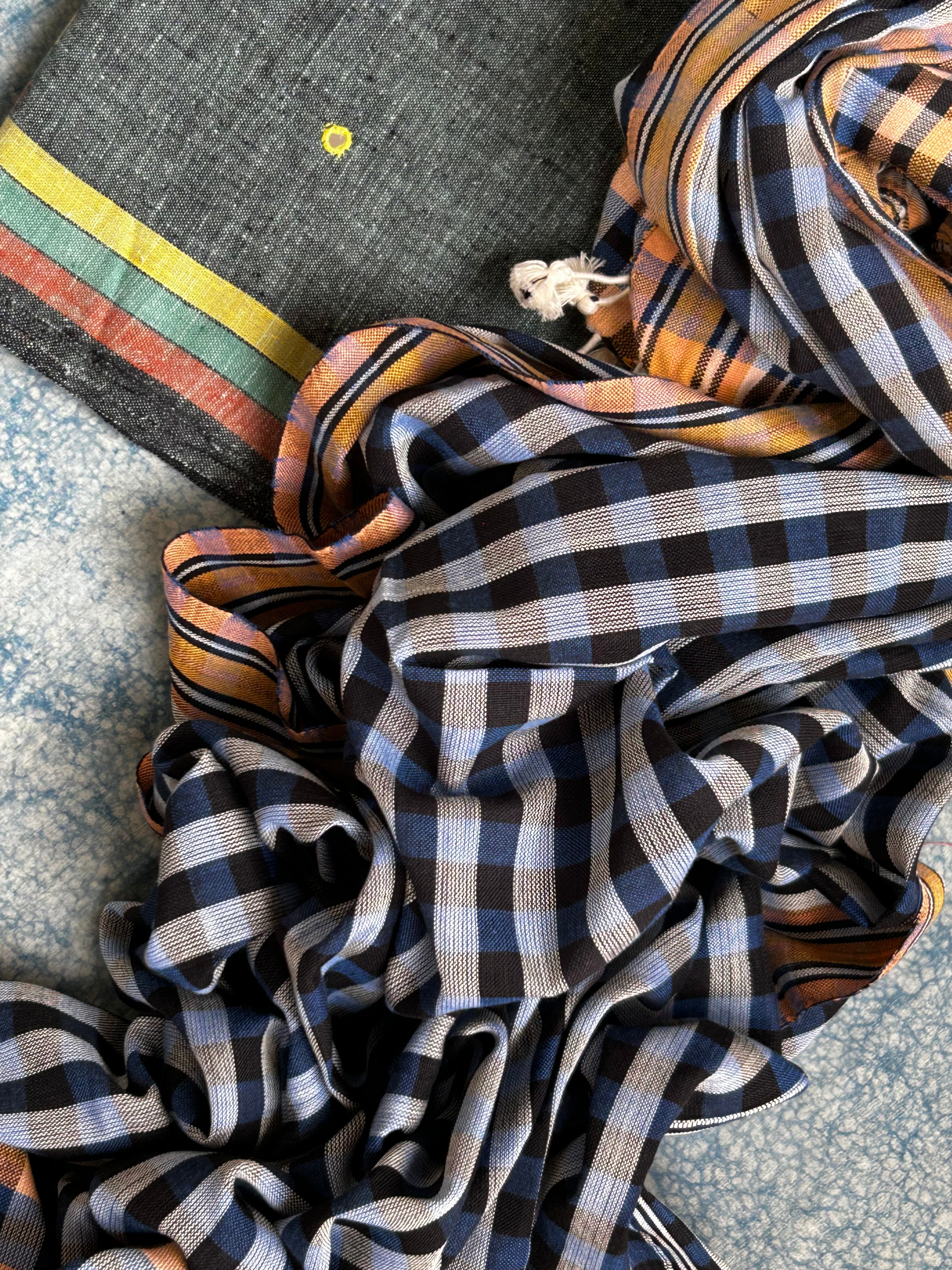 Handwoven Kala Cotton Bhujodi Kurta Dupatta Set