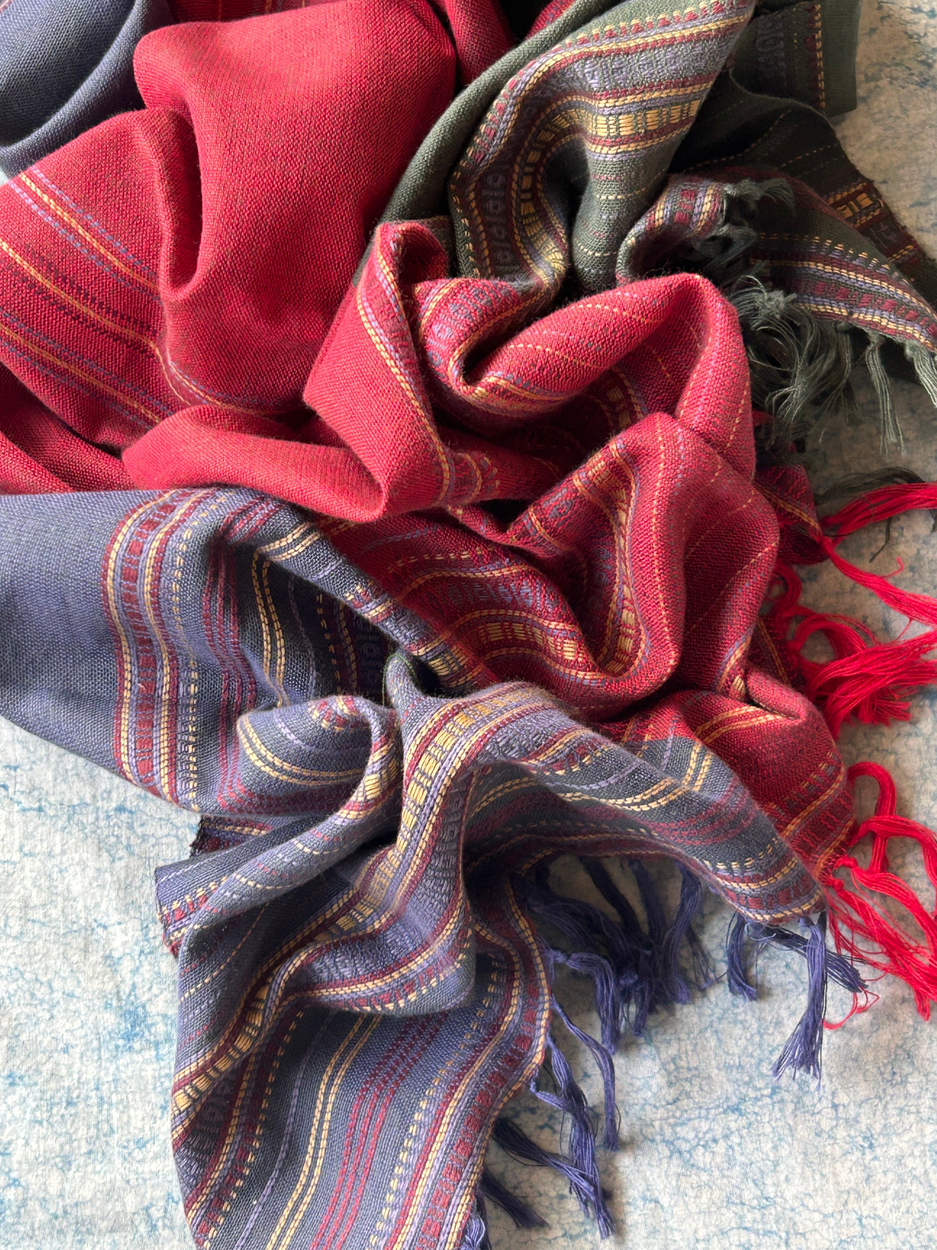 Vasundhara - Handspun Handwoven Kotpad and Bhujodi Dupatta Set