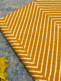 Handblock Print  Cotton Fabric - Turmeric Yellow