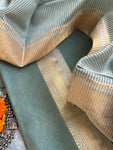 Handwoven Maheshwari Kurta Dupatta Set -Pastel Green