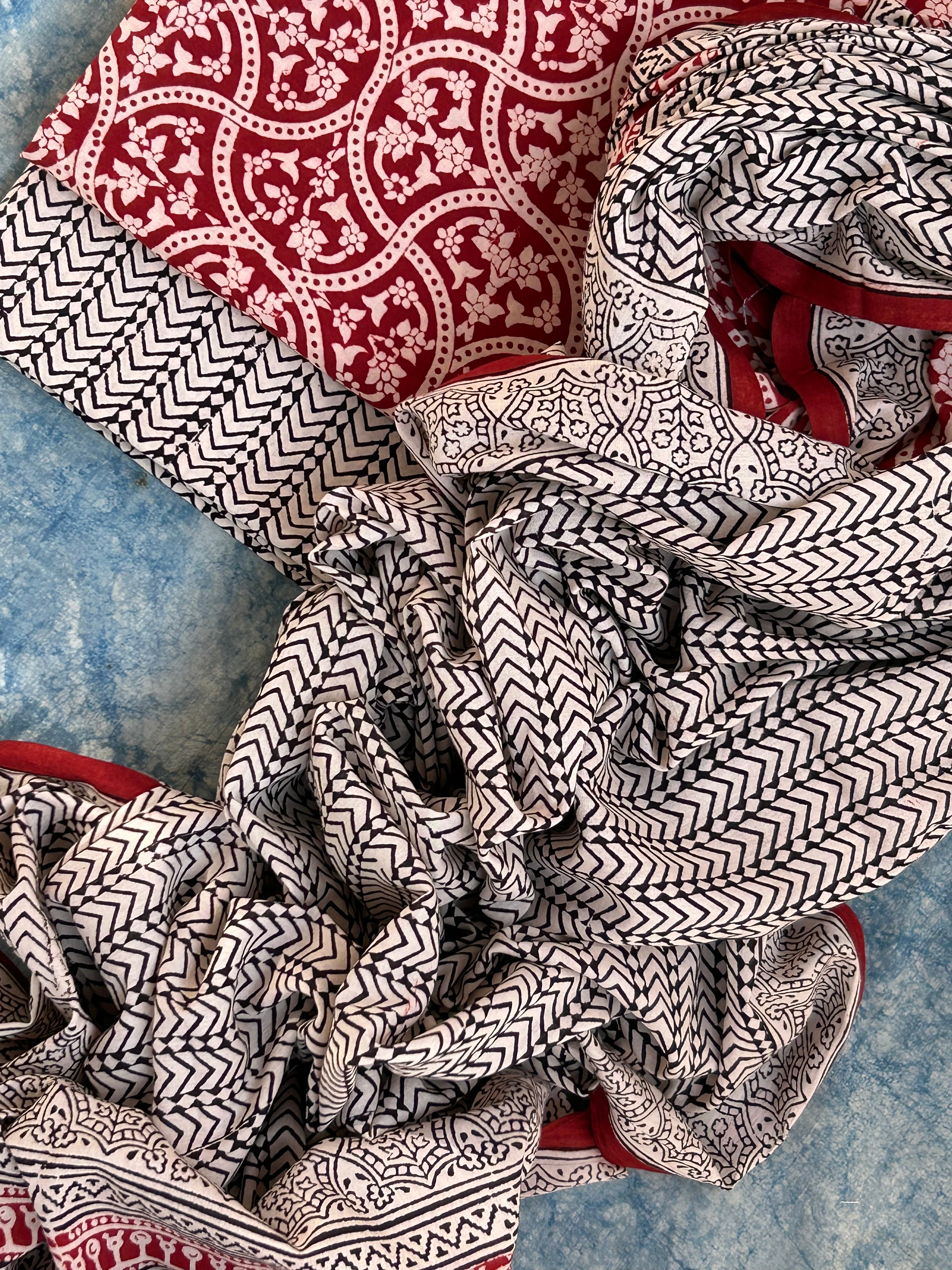 Natural Dyed Bagh Block Print Cotton Suit