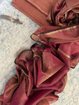 Handwoven Maheshwari Kurta Dupatta Set -Wine