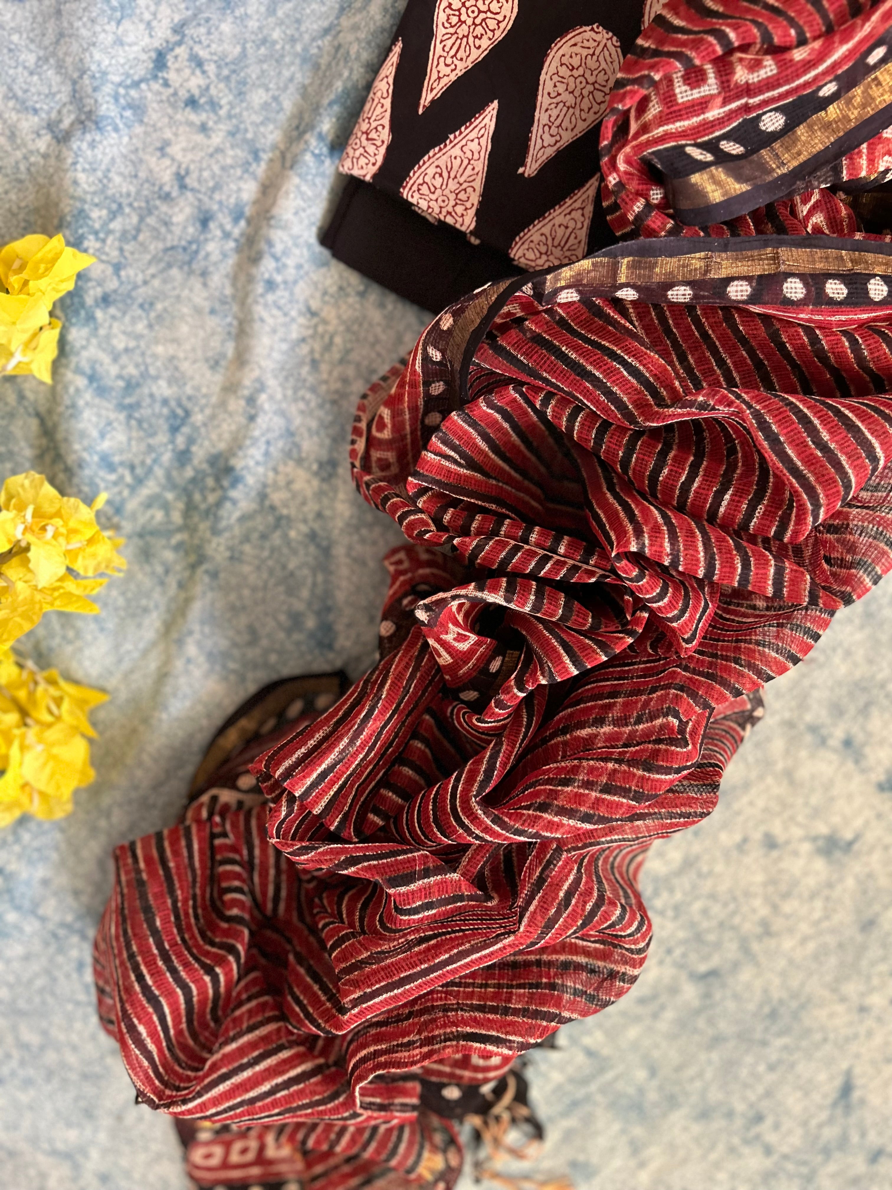 Handcrafted Cotton Kota Dupatta Suit