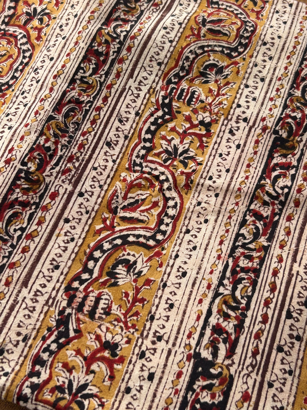 Pedana Hand Block Printed Kalamkari Kurta Bottom Set