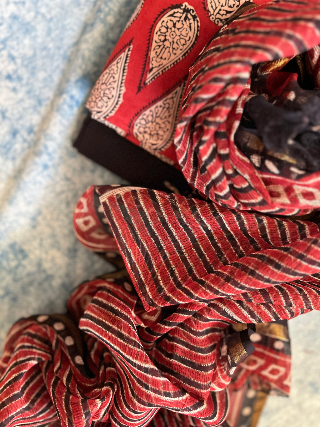 Handcrafted Cotton Kota Dupatta Suit