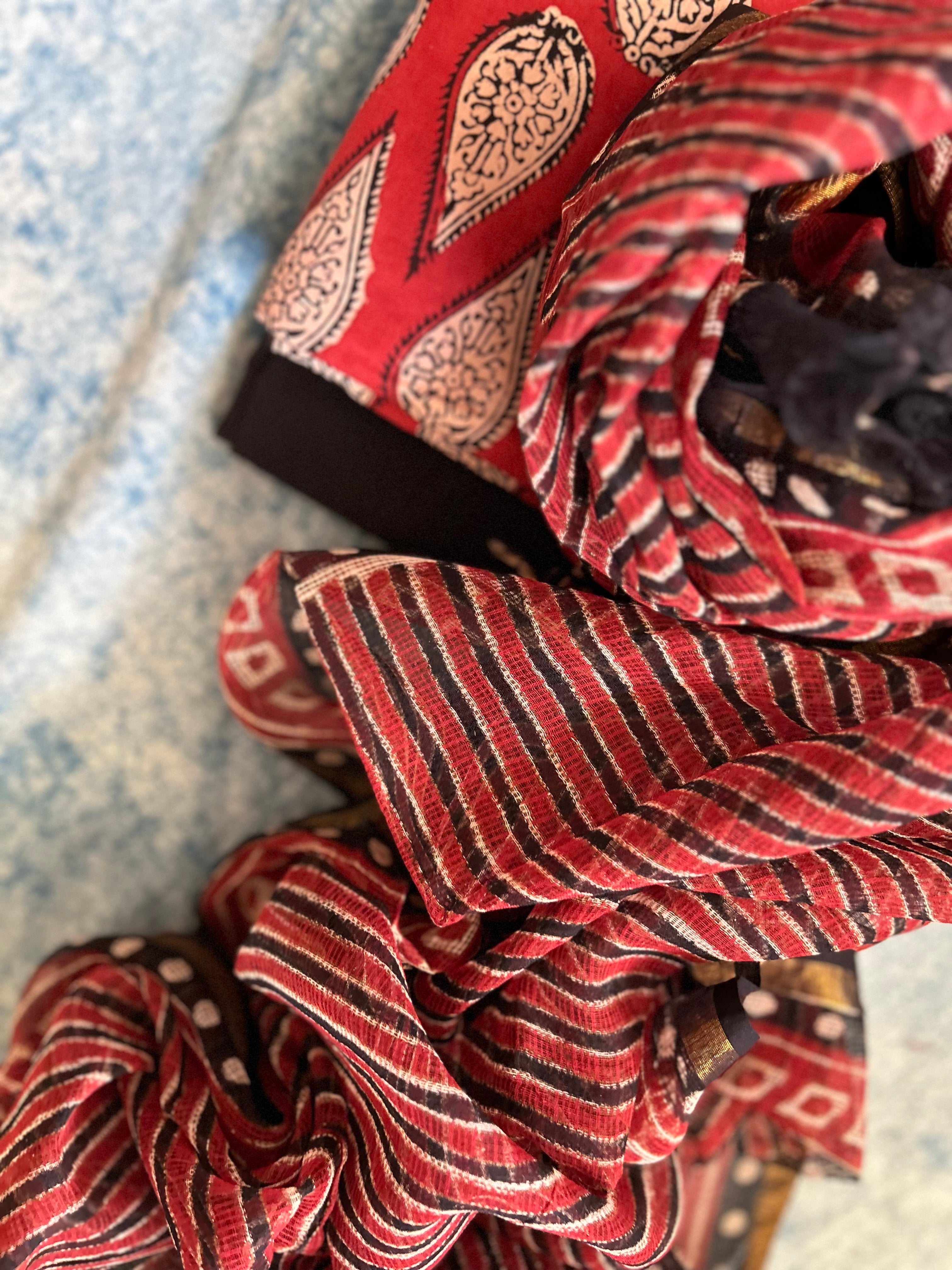 Handcrafted Cotton Kota Dupatta Suit