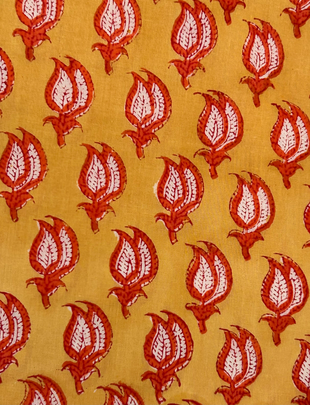 Handcrafted Cotton Suit Set - Sunflower Yellow and Orange