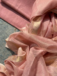 Handwoven Maheshwari Kurta Dupatta set - Baby PInk