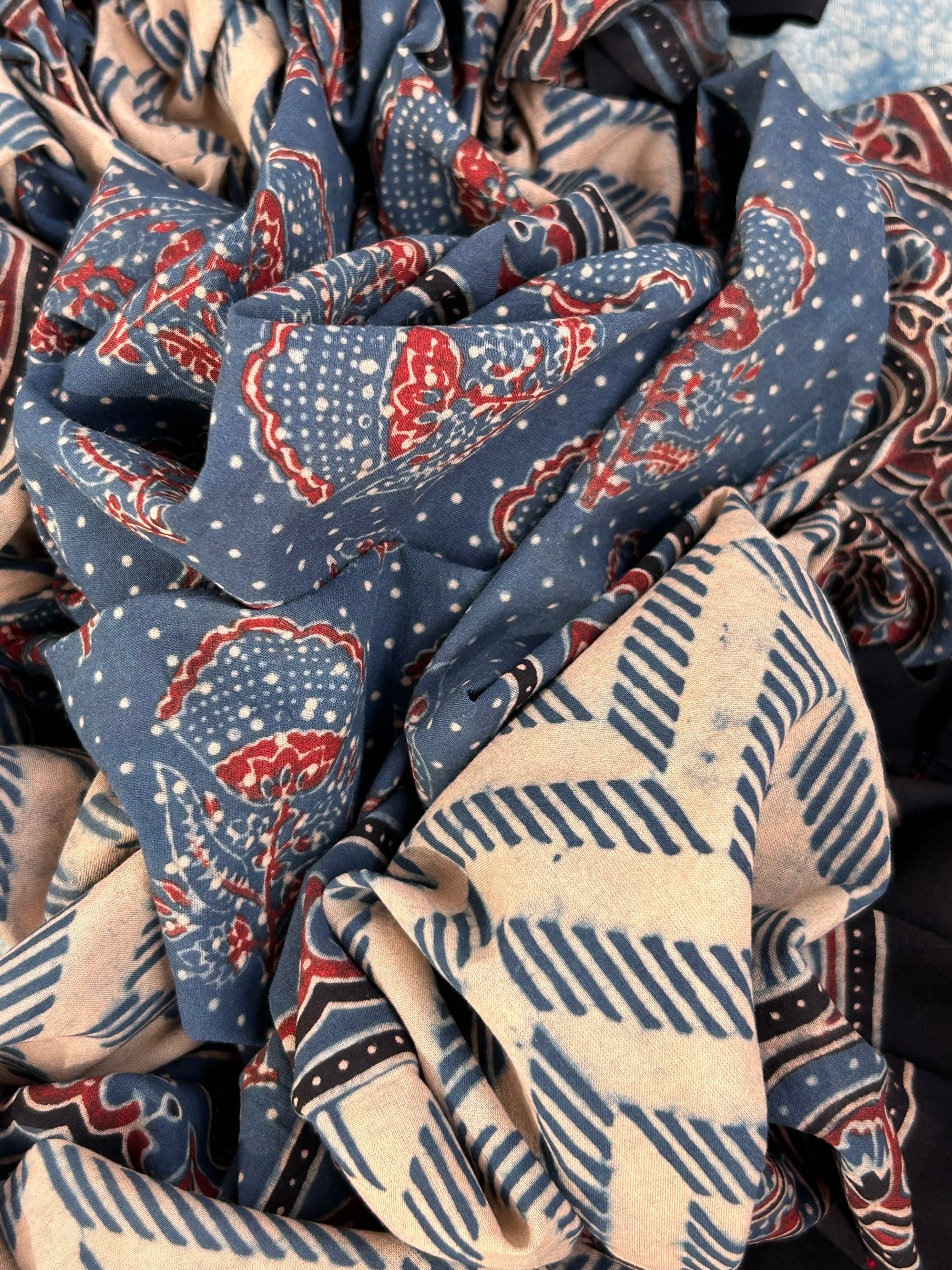 Natural Dyes Handblock Ajrakh Cotton Suit