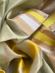Handwoven Maheshwari Kurta Dupatta Set -Yellow & Pastel Green