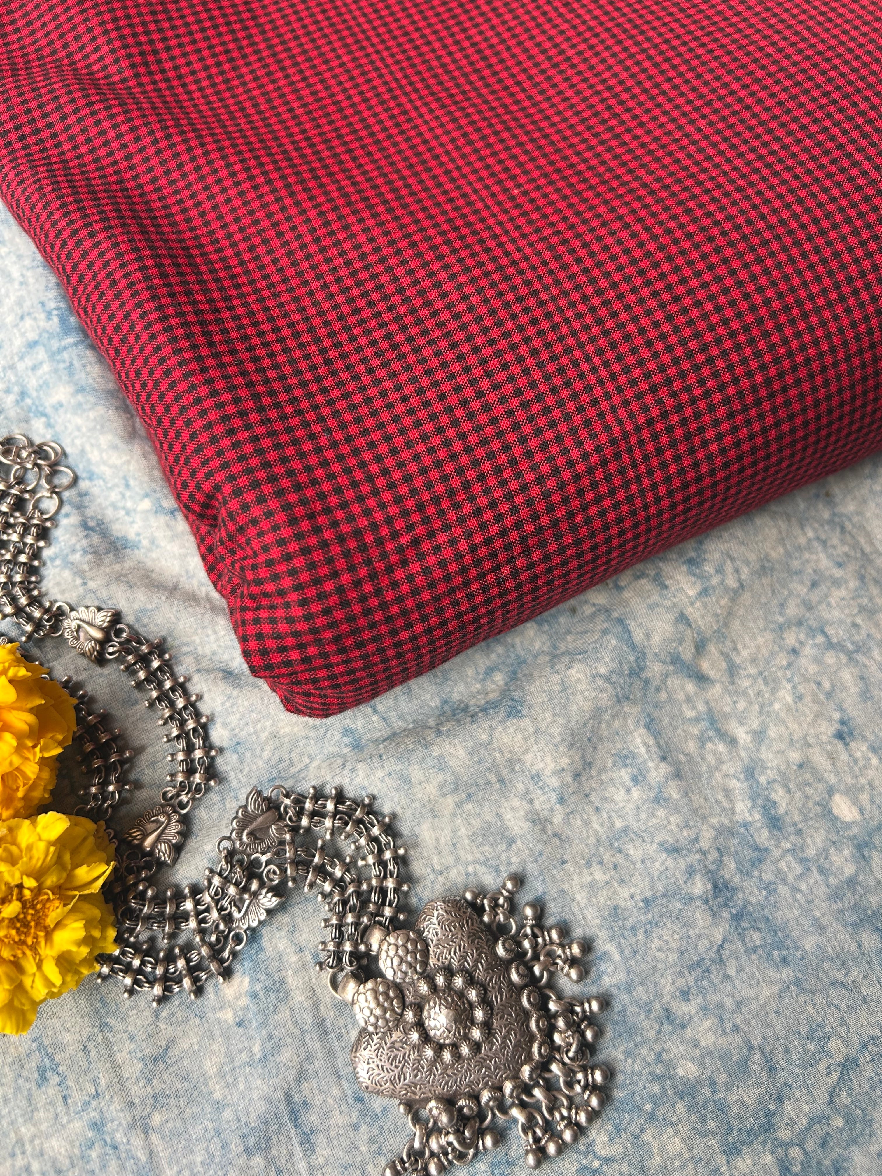 Handwoven Ikat Kurta Dupatta Set