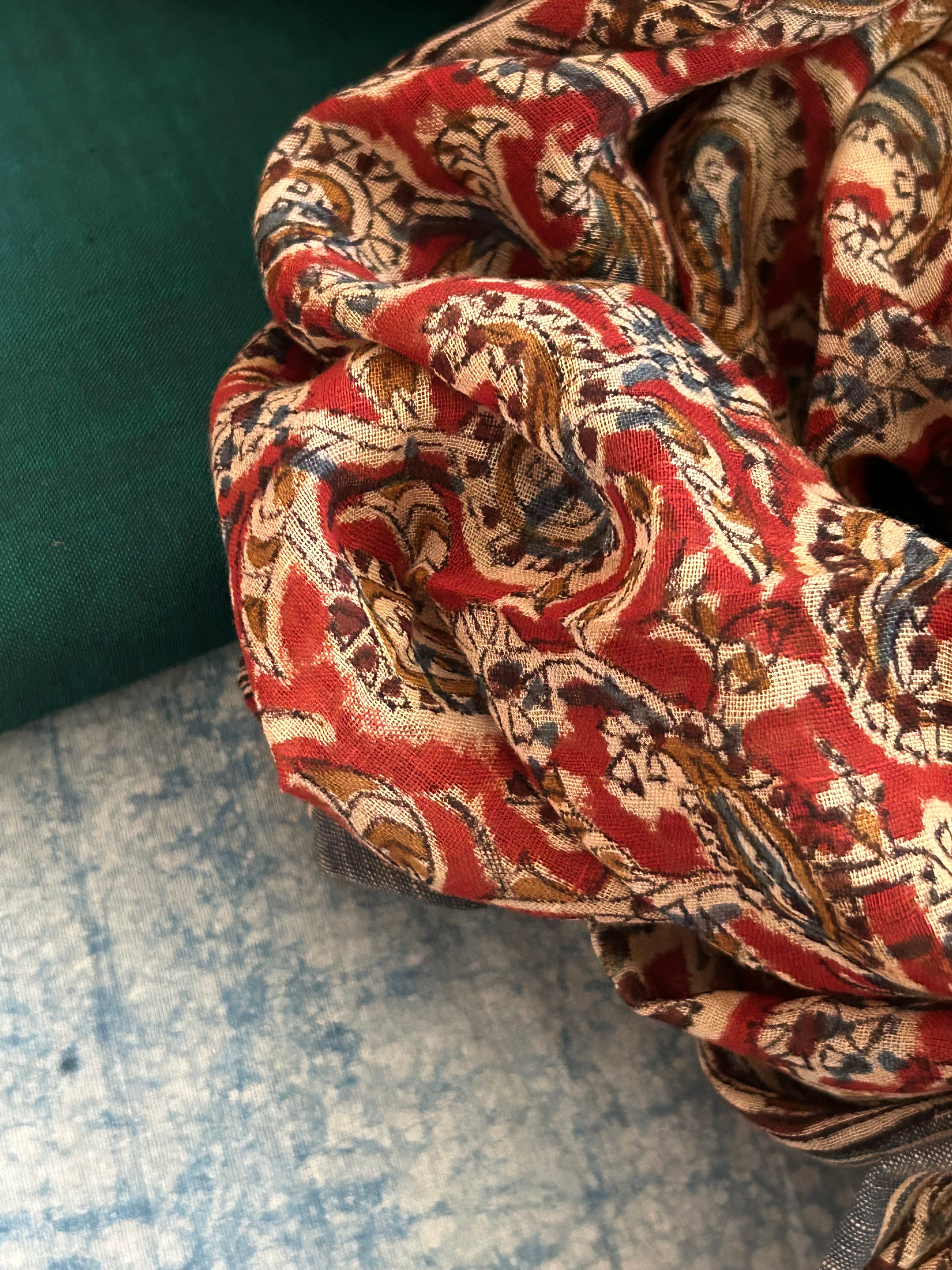 Handwoven Handcrafted Kalamkari Kurta Dupatta Set