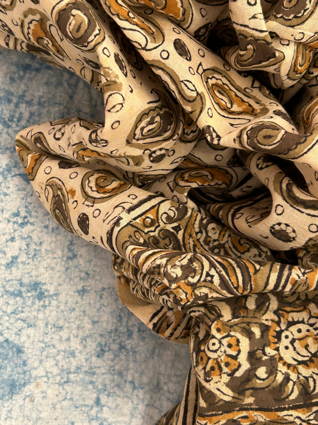 Handwoven Handcrafted Bhujodi Kala Cotton Kalamkari Kurta Dupatta Set