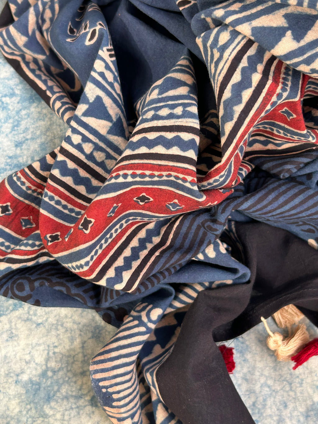 Natural Dyes Handblock Ajrakh Cotton Suit