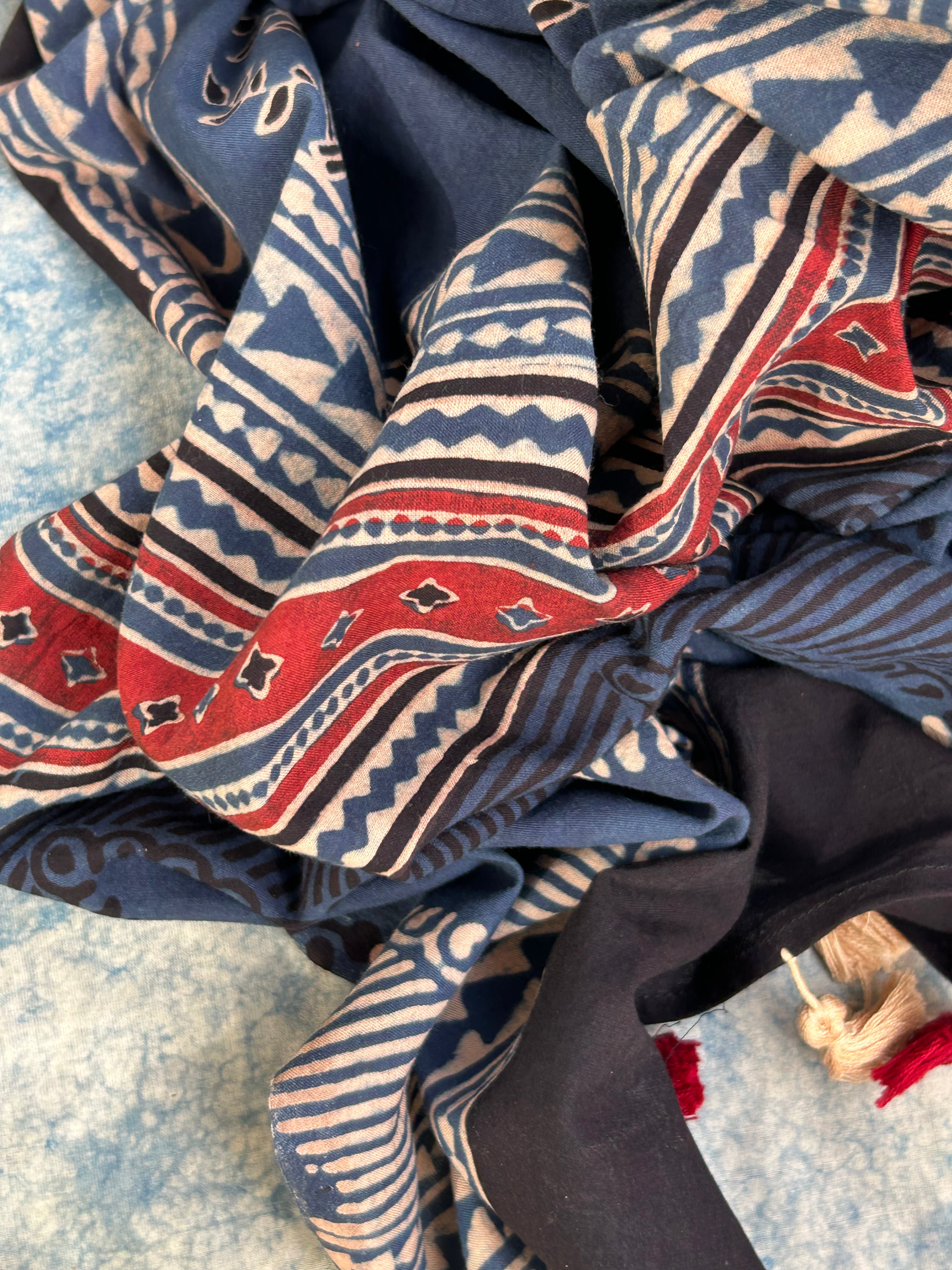 Natural Dyes Handblock Ajrakh Cotton Suit