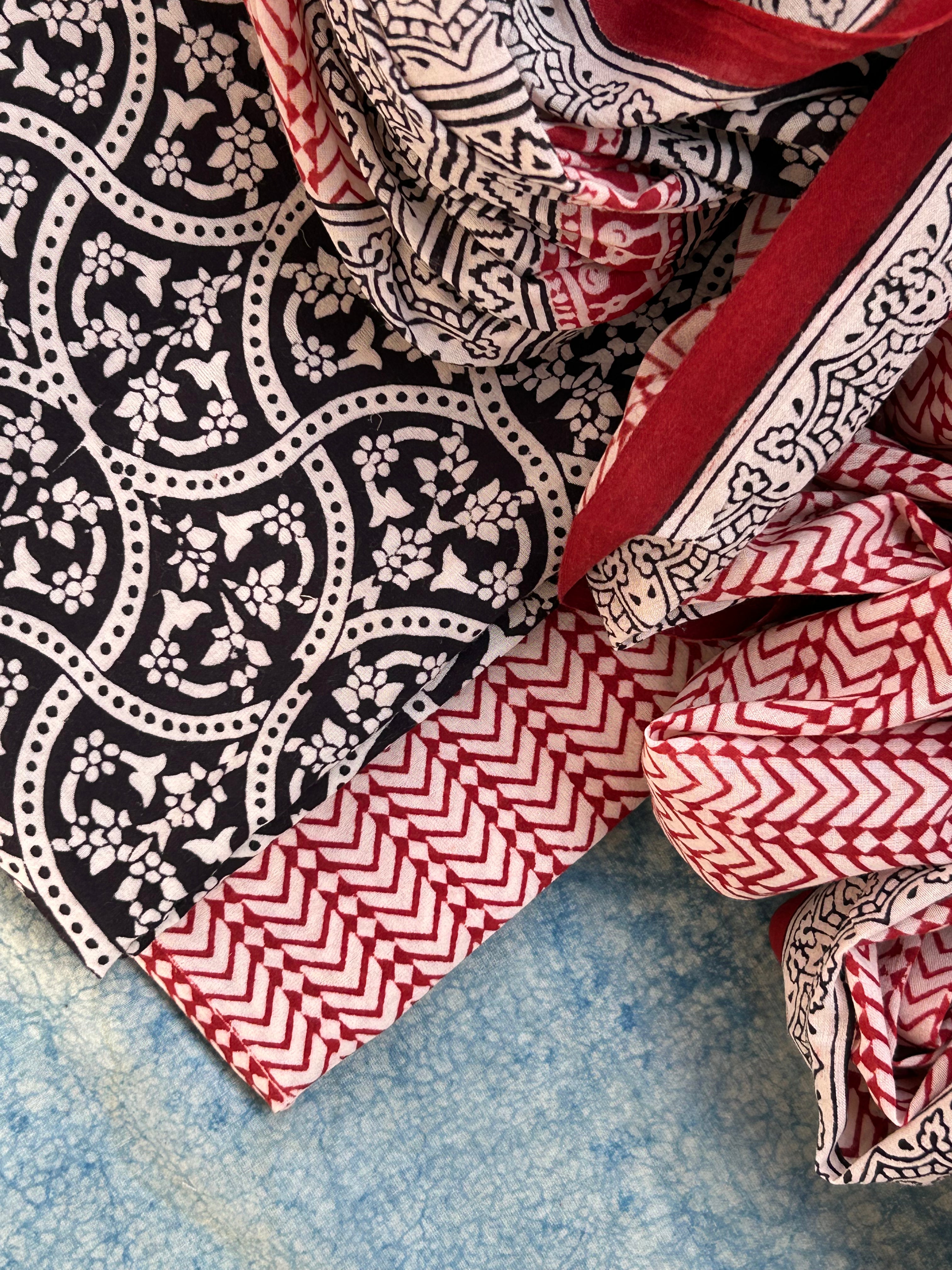Natural Dyed Bagh Block Print Cotton Suit