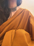 Handwoven 2.5m Checkered Fabric - Mustard
