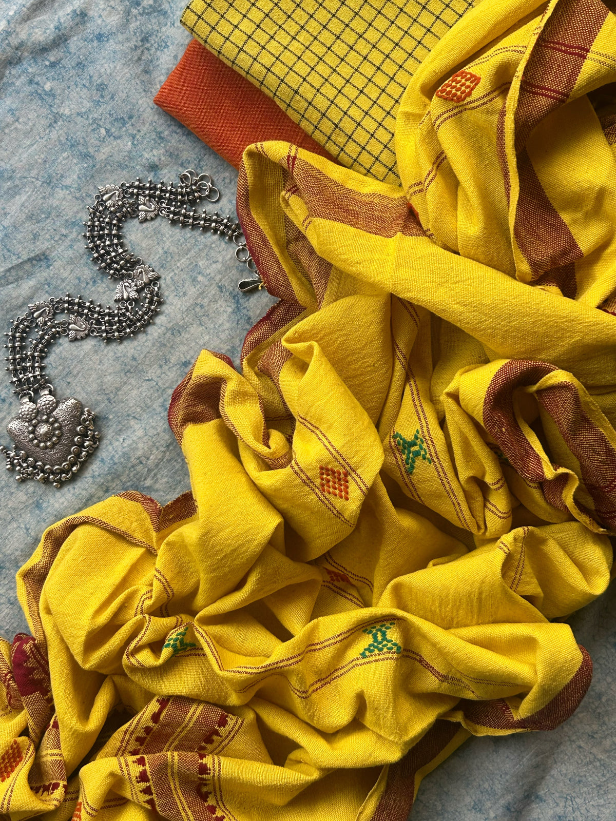 Sanjh - Handspun Handwoven Kotpad Suit Set