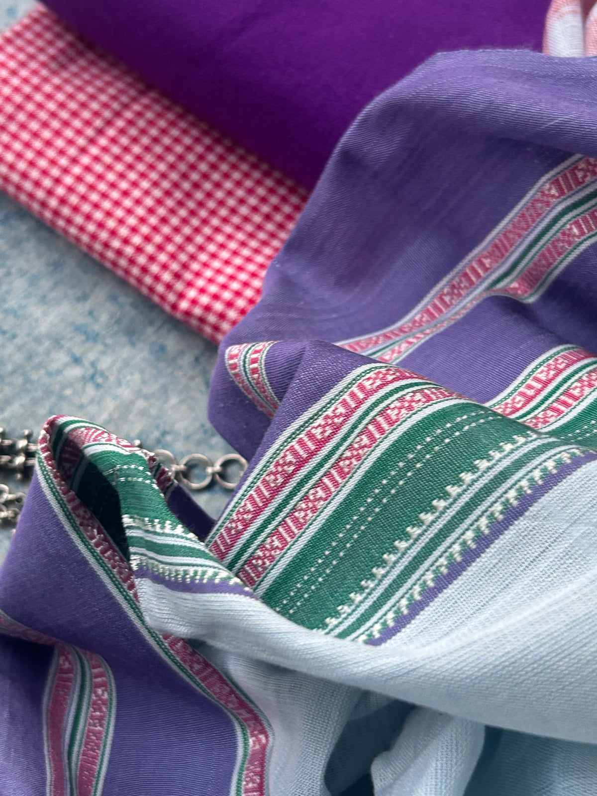 Aparajita - Handwoven Telangana cotton and Ilkal Dupatta Set