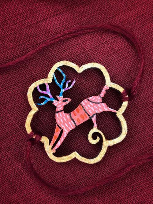 A token of our gratitude - Handpainted Gond Art Rakhi