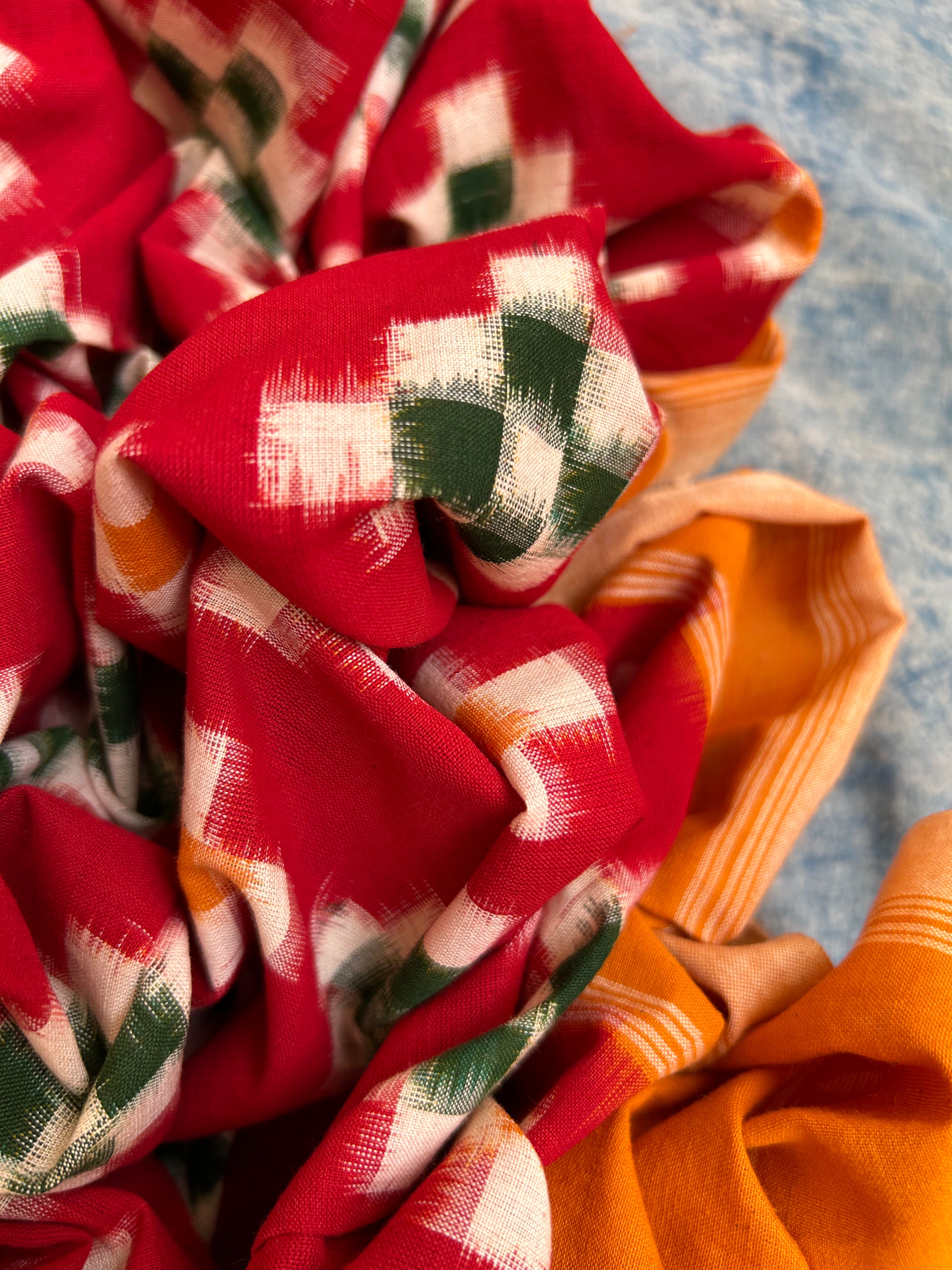 Handwoven Double Ikat Kurta Dupatta Set