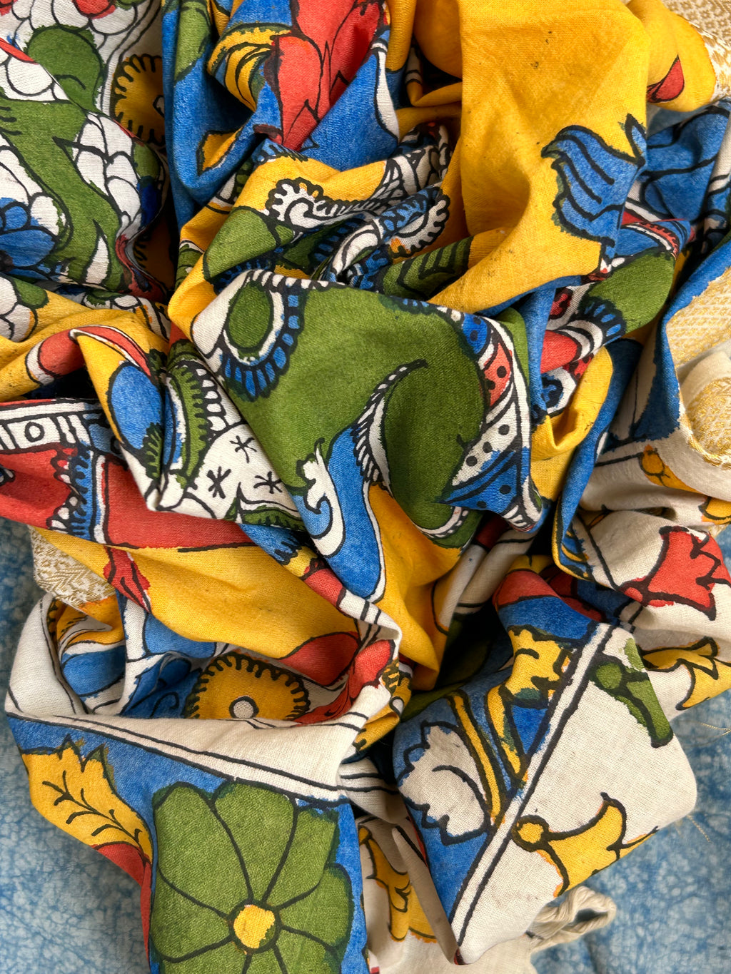 Handwoven Handcrafted Kalamkari Kurta Dupatta Set