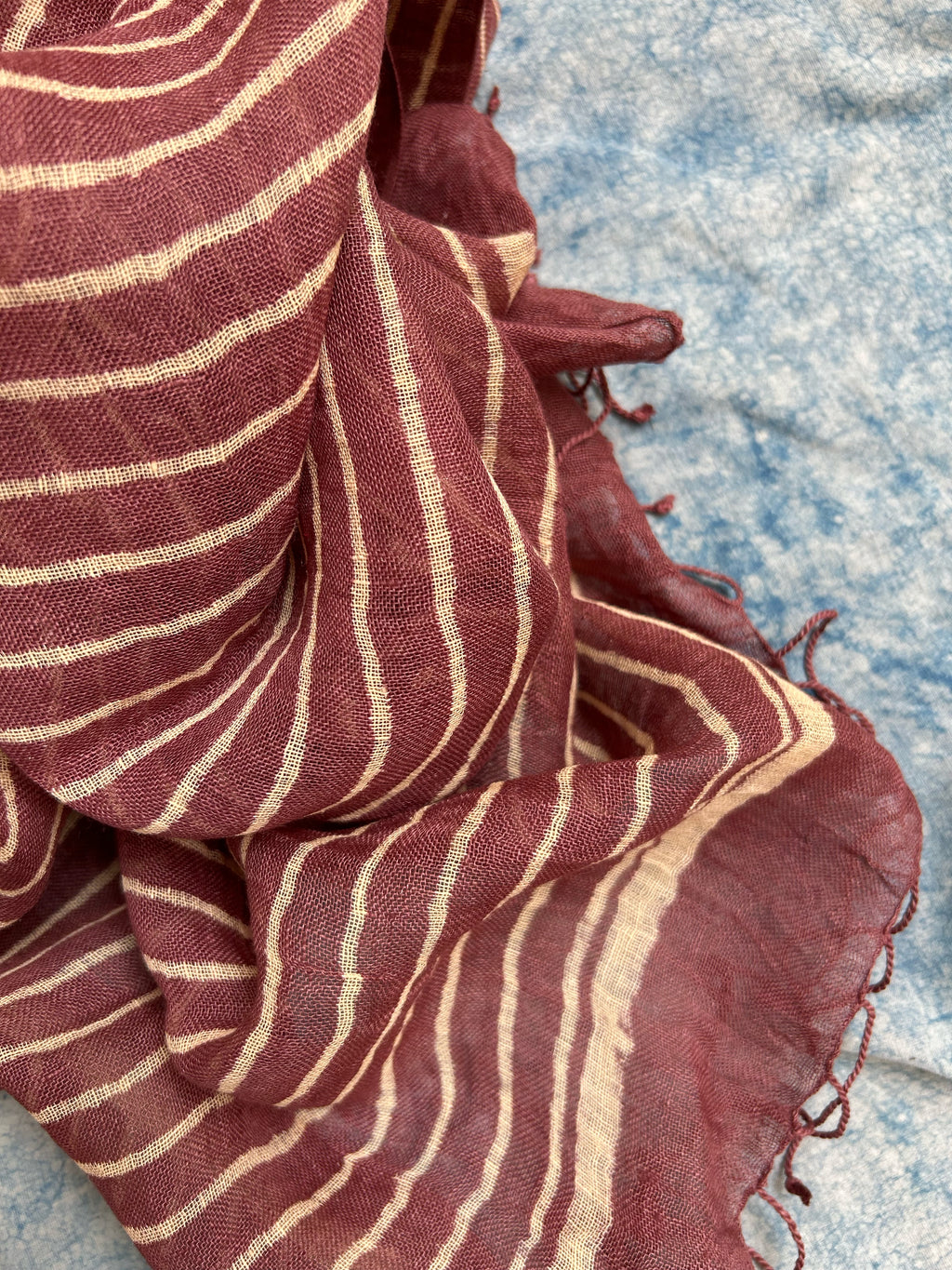 Handcrafted Linen Kurta Dupatta Set