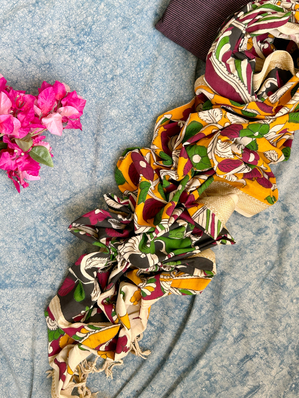 Handwoven Handcrafted Kalamkari Kurta Dupatta Set