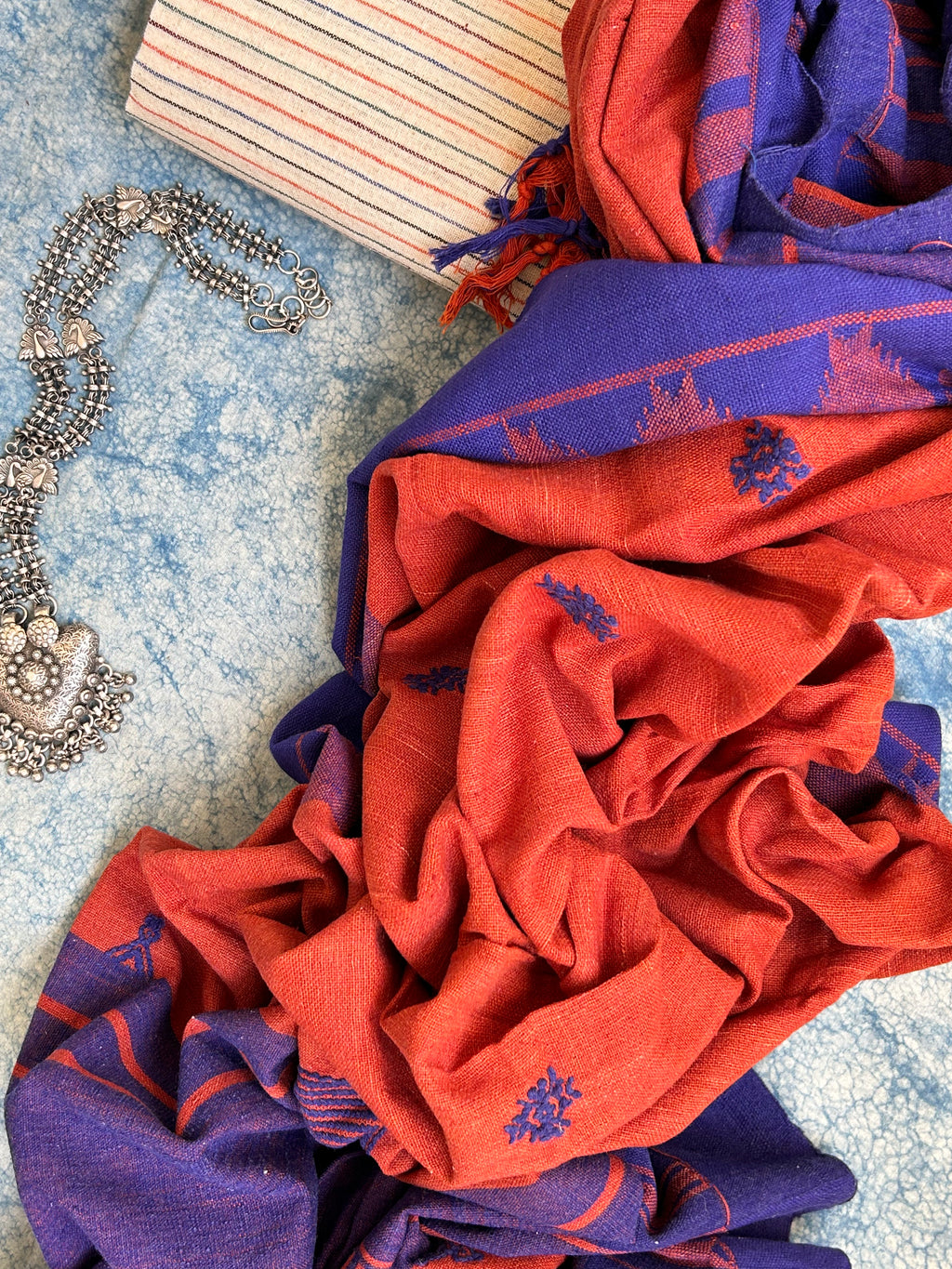 Handspun Handwoven Kotpad Kurta Dupatta Set
