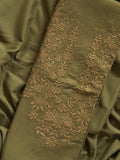 Hand Machine Embroidered Kurta Bottom - Mongia Green
