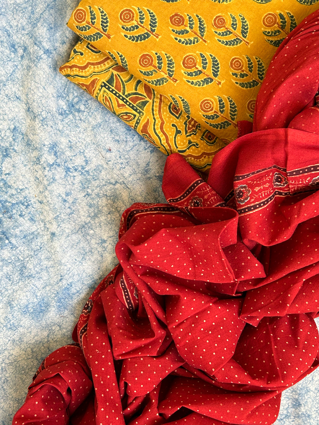 Natural Dyes Handblock Ajrakh Cotton Suit