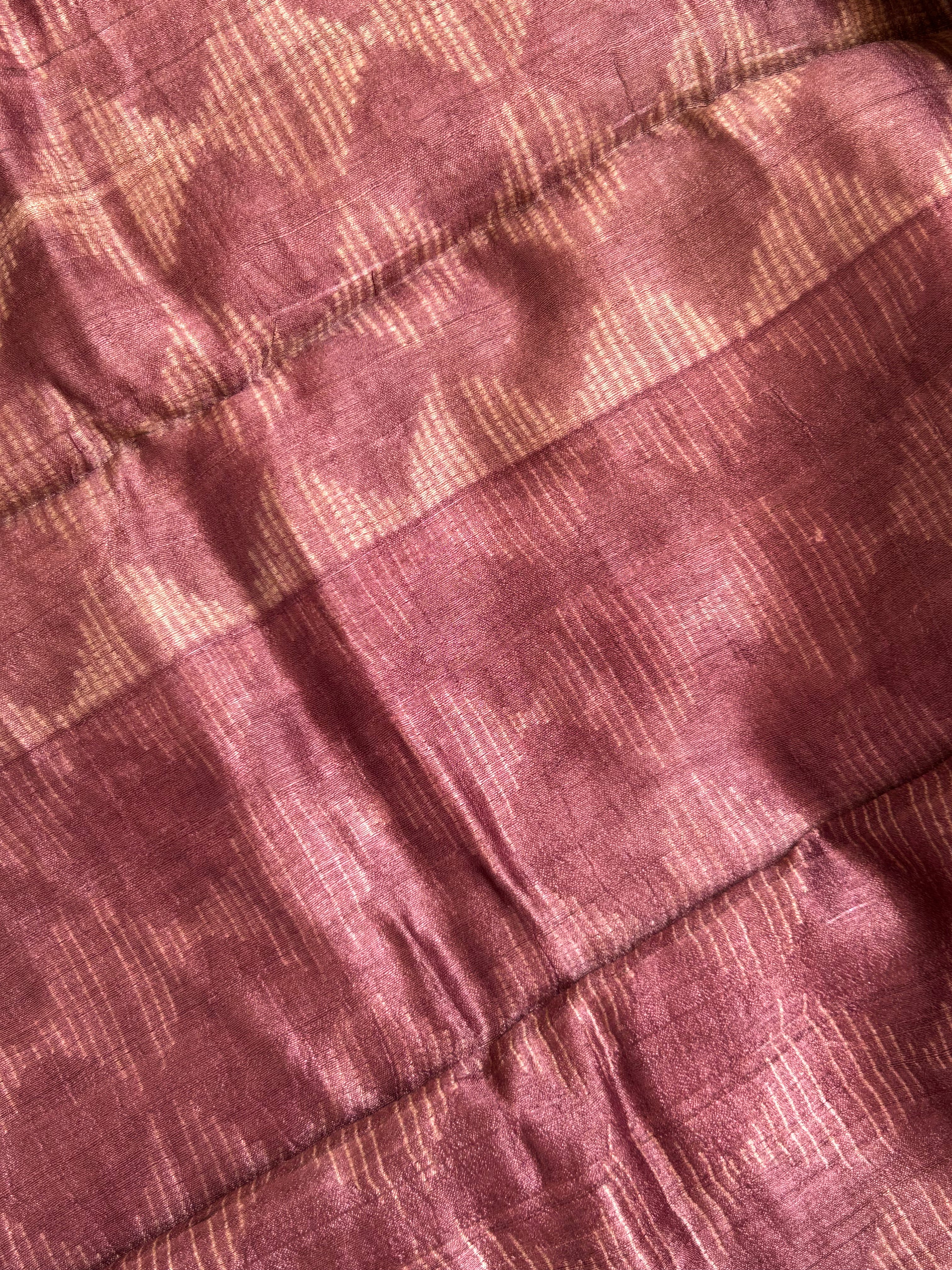 Handwoven & Handmade Tussar Shibori Kurta Dupatta Set