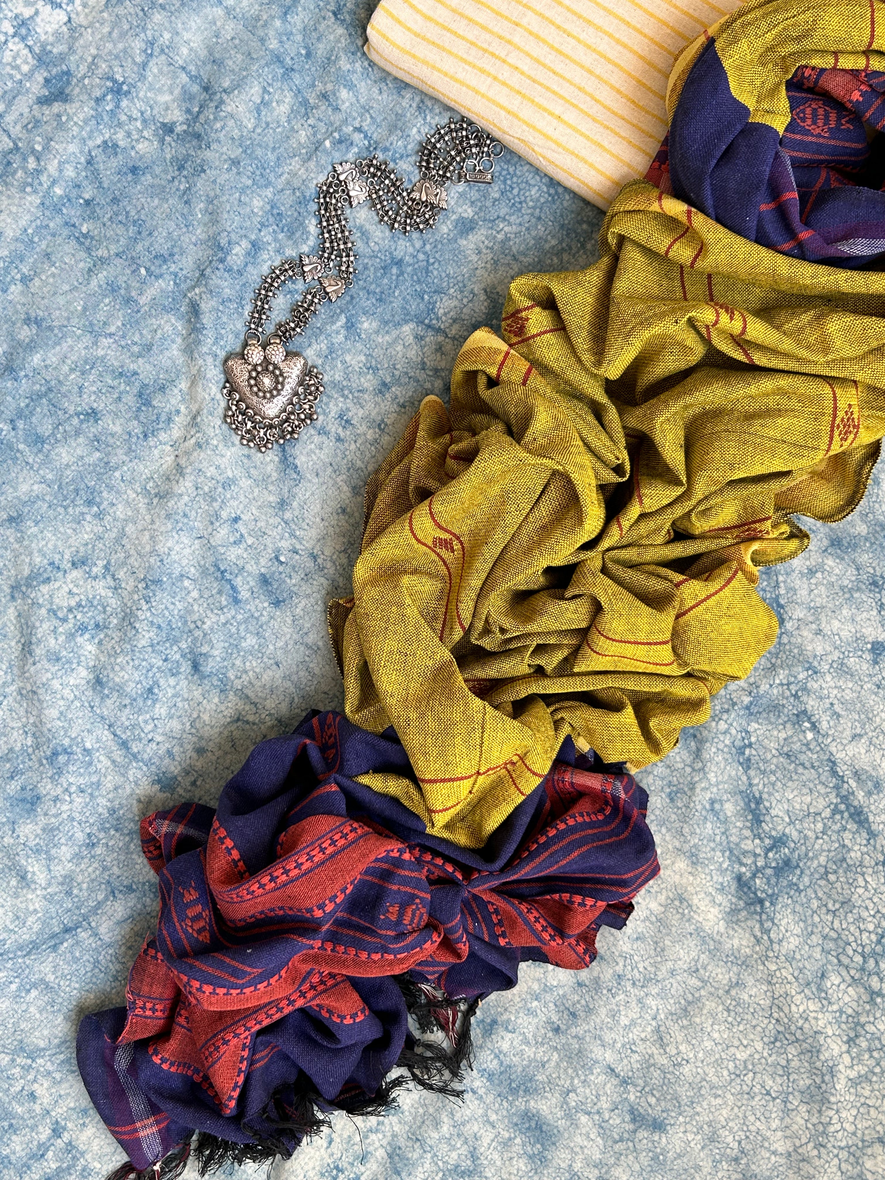Handspun Handwoven Kotpad Kurta Dupatta Set