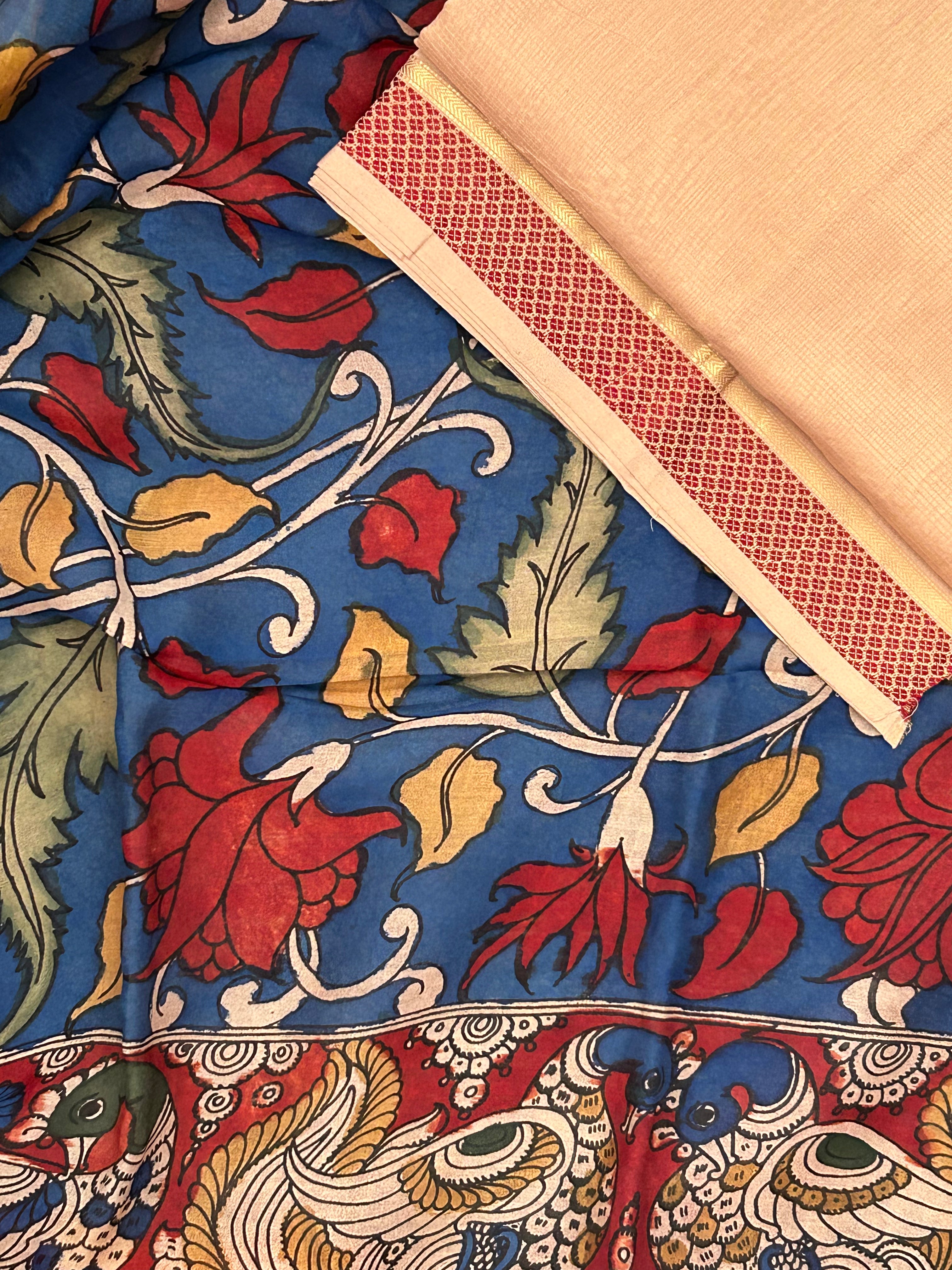 Handwoven Handcrafted Kalamkari Kurta Dupatta Set