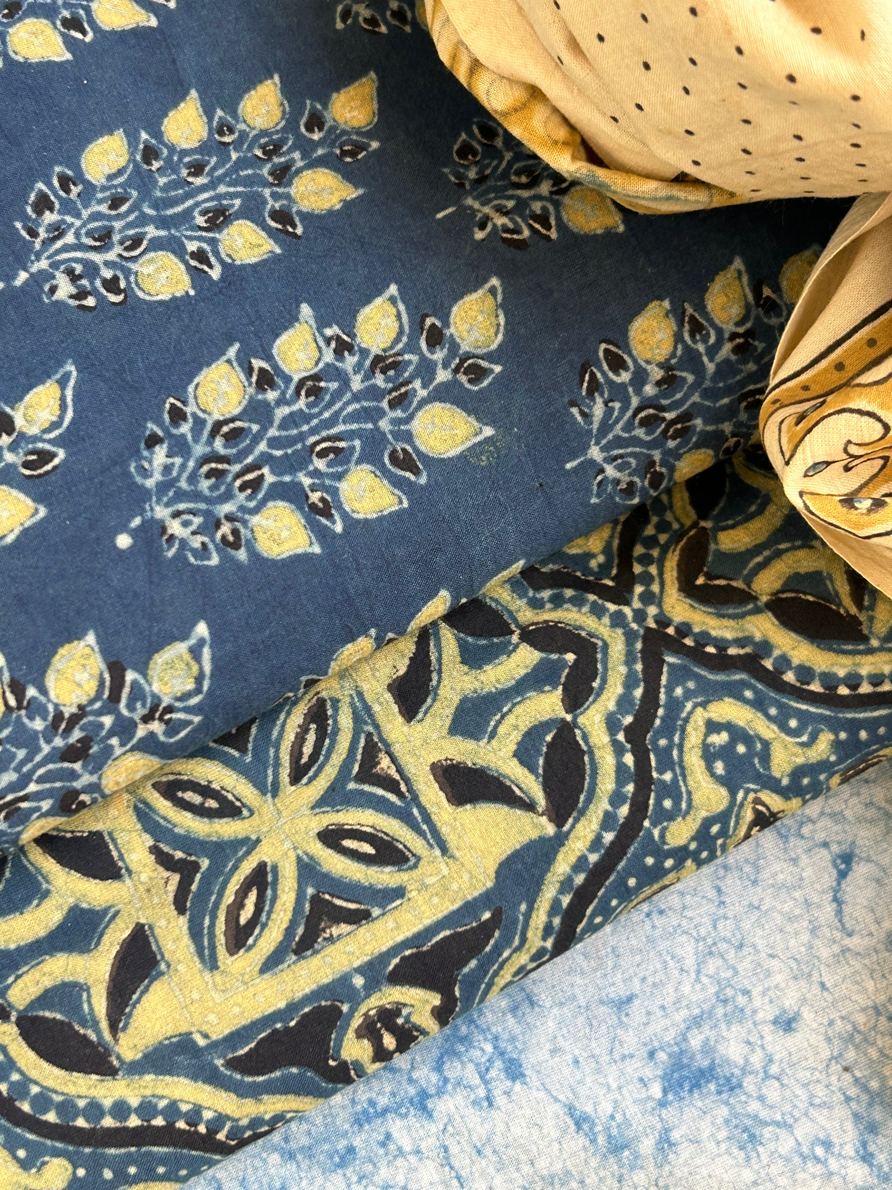 Natural Dyes Handblock Ajrakh Cotton Suit