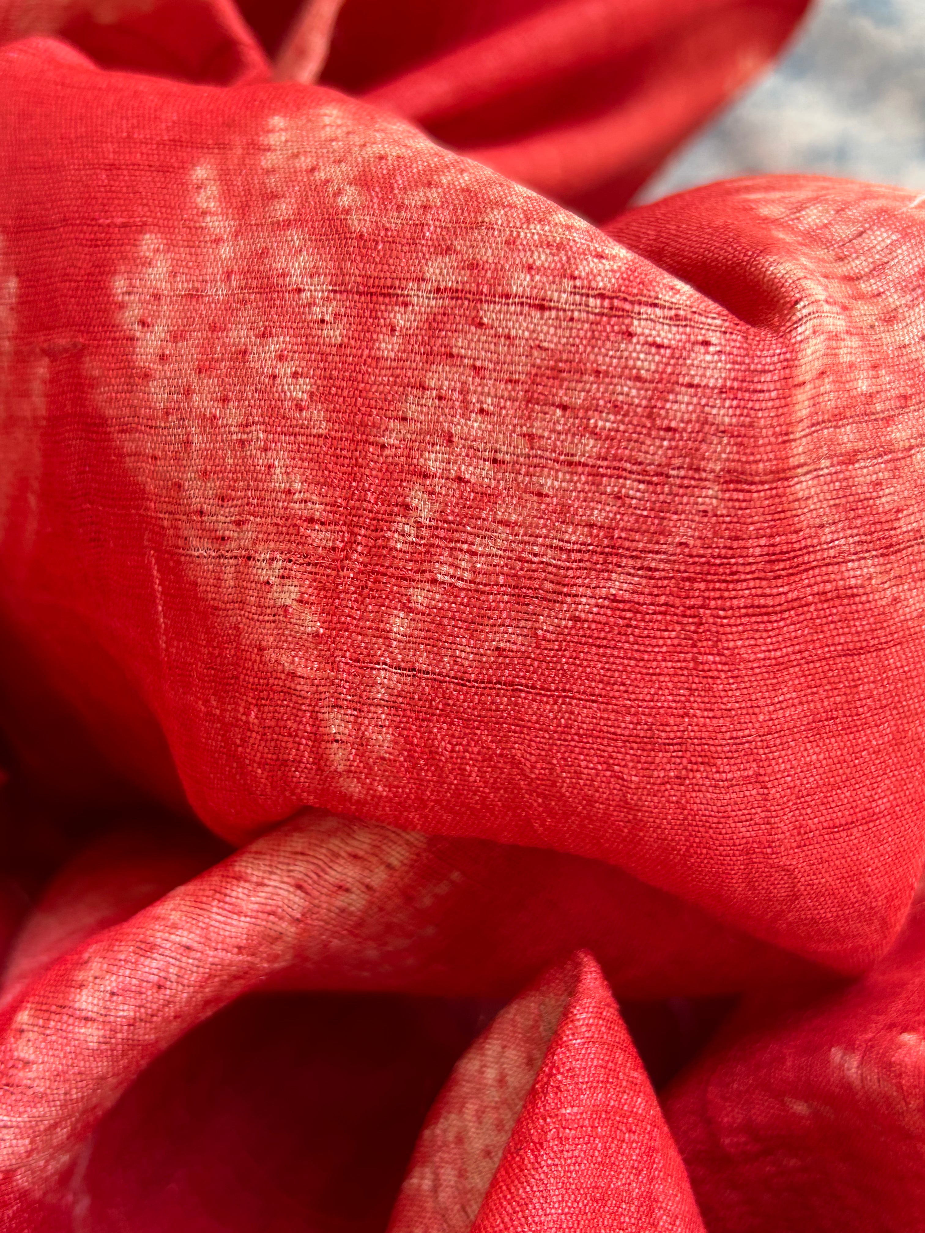 Handwoven & Handmade Tussar Shibori Kurta Dupatta Set