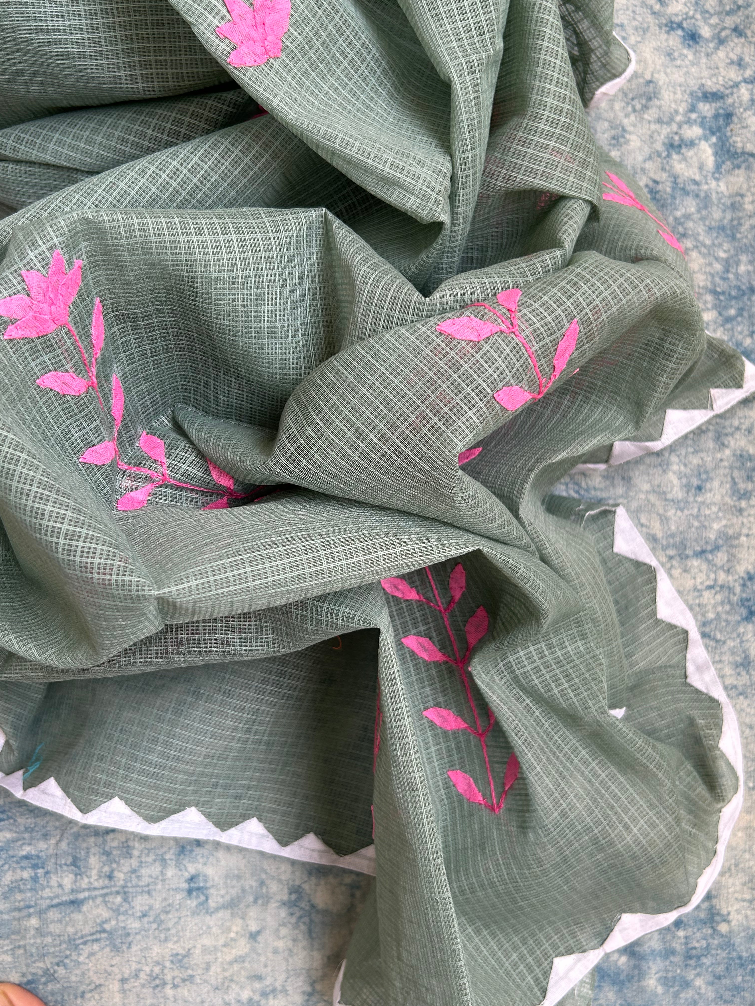 Handblock Handdone Applique Cotton Kota Suit