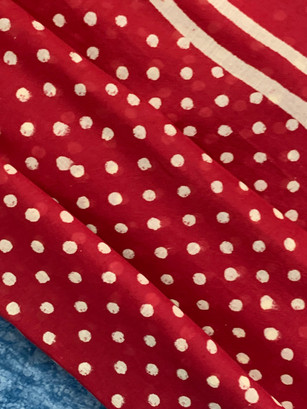Handblock Printed Mul Cotton Saree