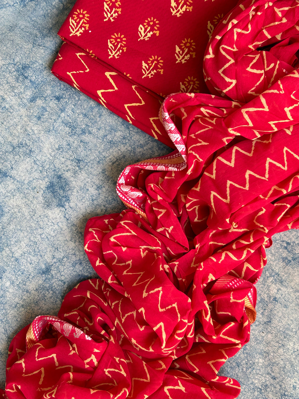 Handblock Cotton Suit