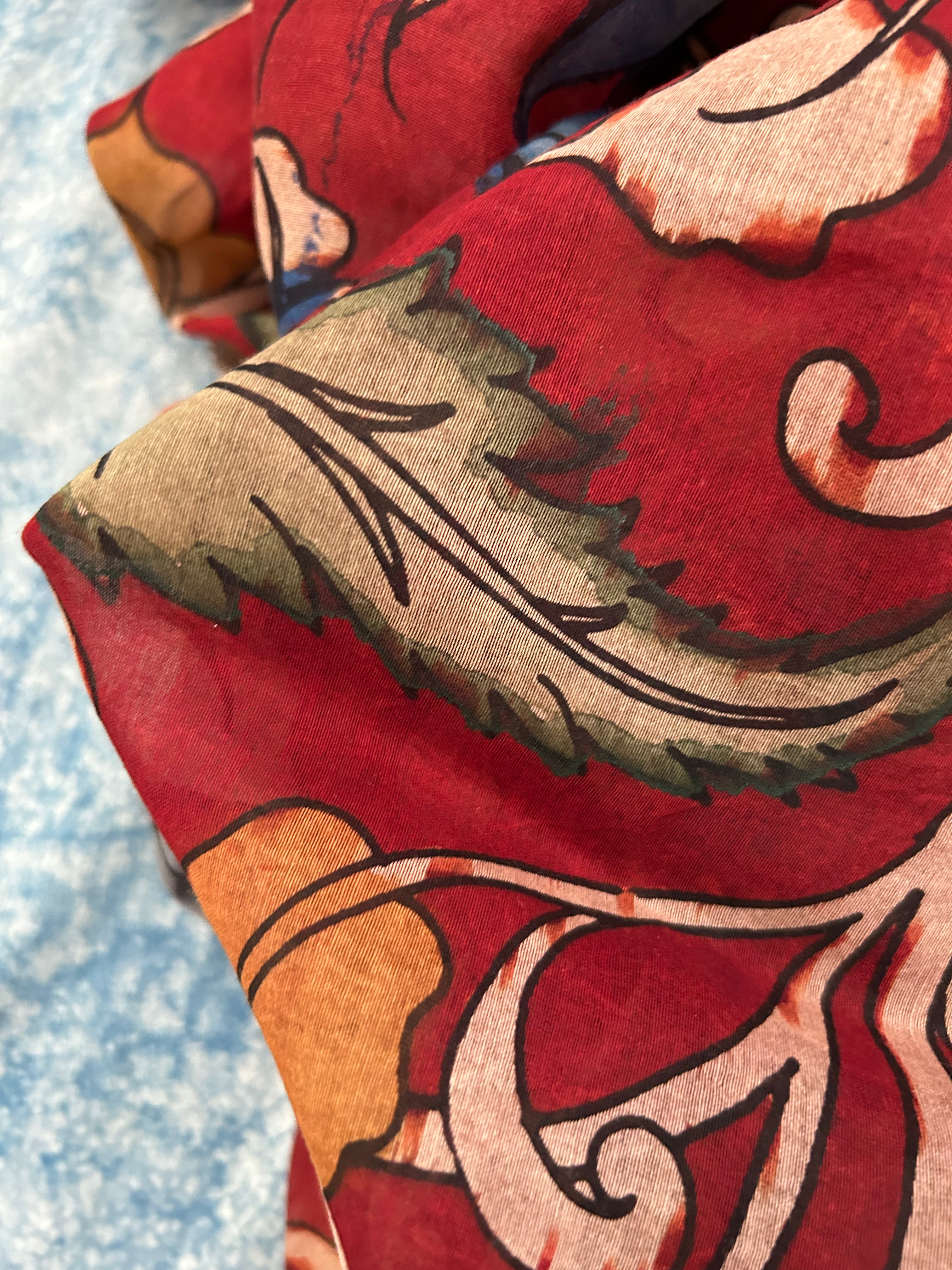 Handwoven Handcrafted Kalamkari Kurta Dupatta Set