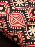 Bagru Handblock Cotton -Black & Madder Red(2.5m)