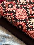 Handblock Cotton Kurta Bottom Set