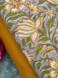 Handblock Cotton Kurta Bottom Set (3m kurta)
