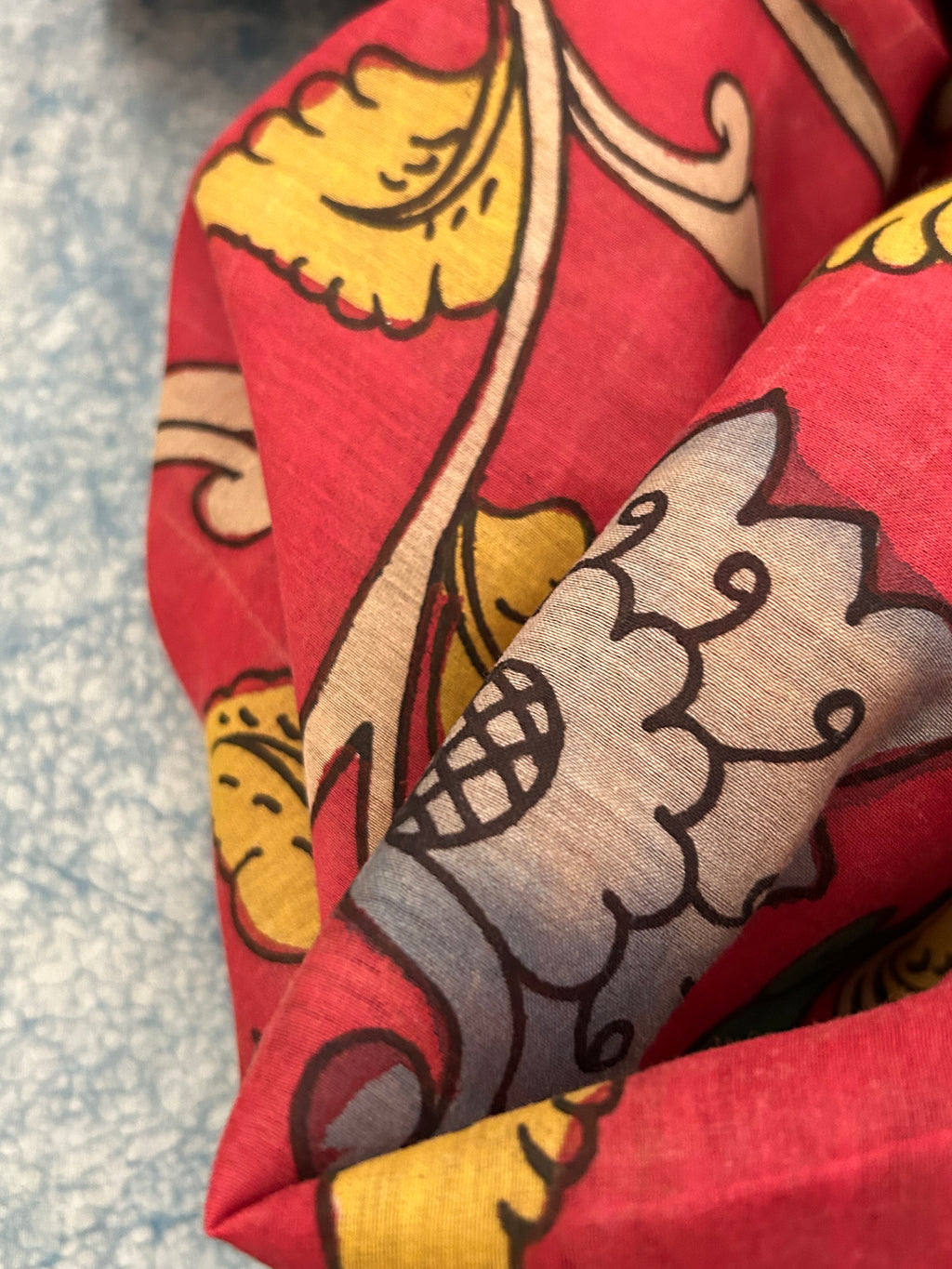 Handwoven Handcrafted Kalamkari Kurta Dupatta Set