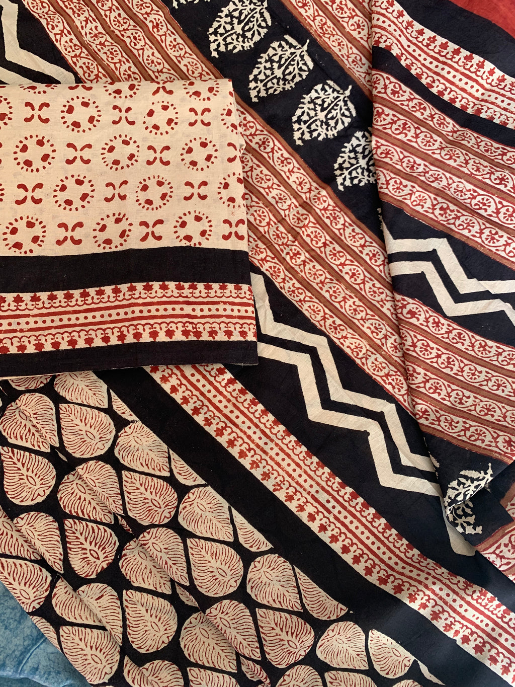 Handblock Printed Mul Cotton Saree