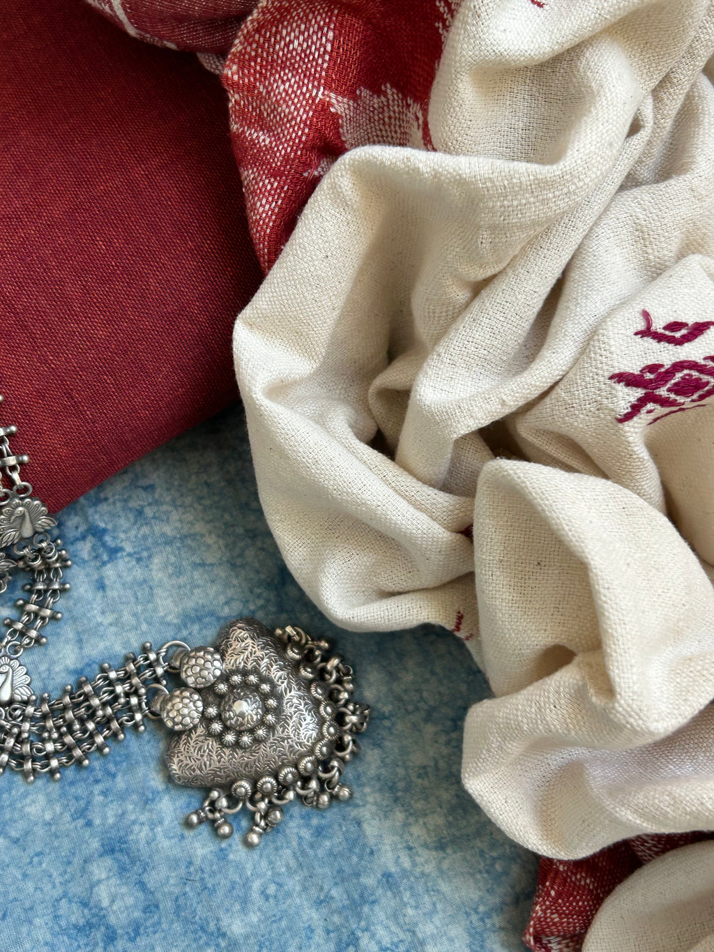 Handspun Handwoven Kotpad Kurta Dupatta Set